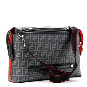 Fendi FF Grey/Black Large By The Way 3-way Messenger Bag